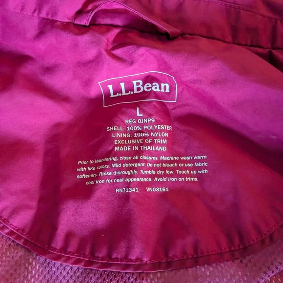 Hot pink LL Bean rain coat - Picture 3 of 4